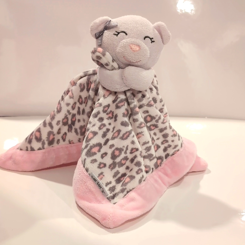 Carter's Bear Leopard Print Security Blanket Lovey